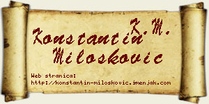 Konstantin Milošković vizit kartica
